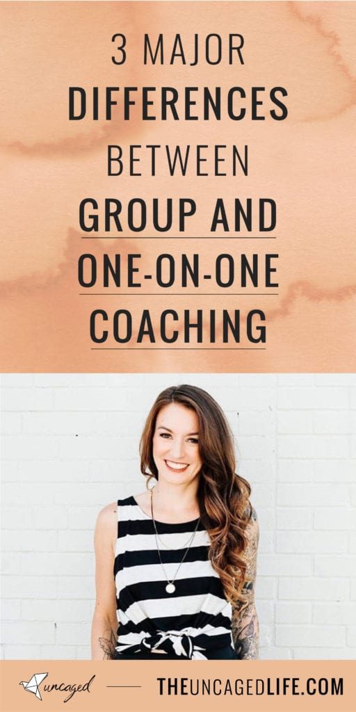 3 major differences between group and one-on-one coaching