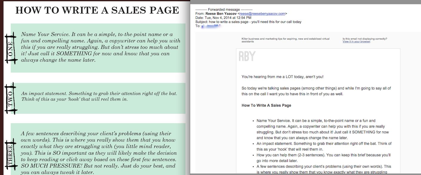 SALES PAGE SIDEBYSIDE