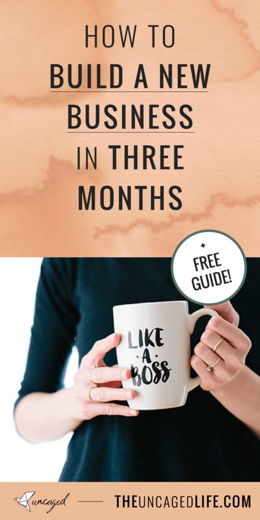 how to build a new business in three months