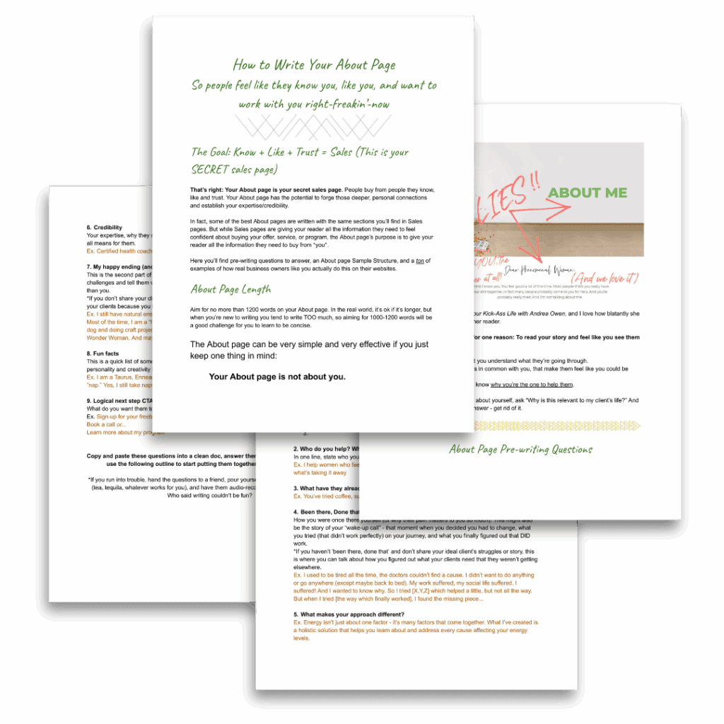 4-page About Page Mockup Write Your Website Bundle Nov 2024